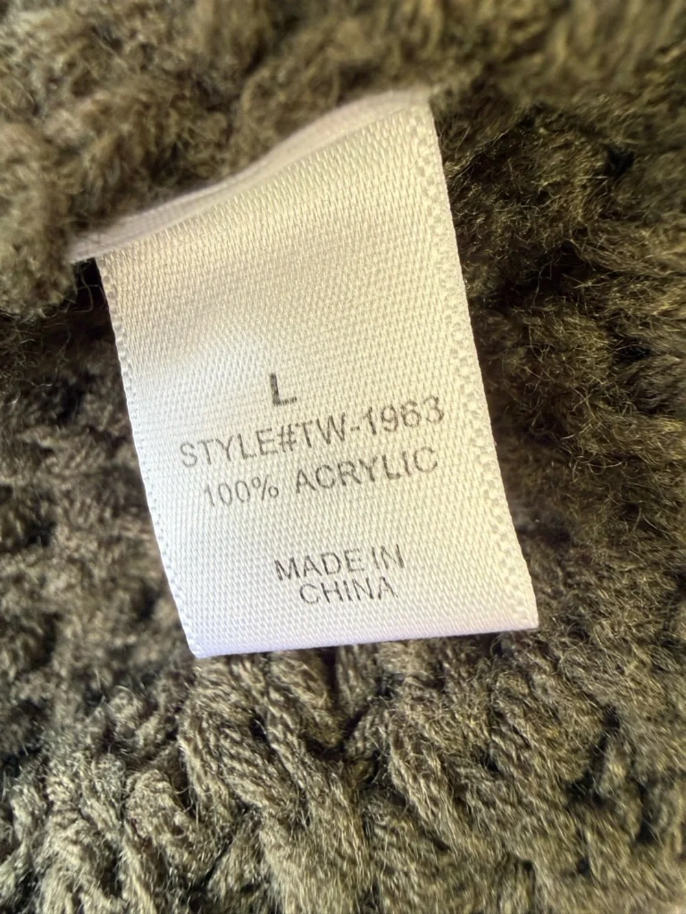 Olive Green Waffle Knit Women's Sweater